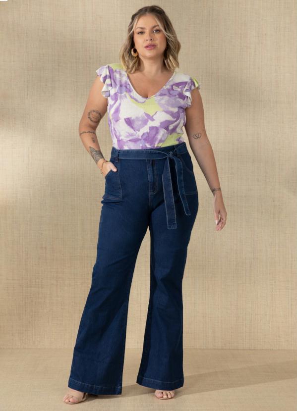 Quintess - Blusa Floral Lima com Babado nas Mangas 3