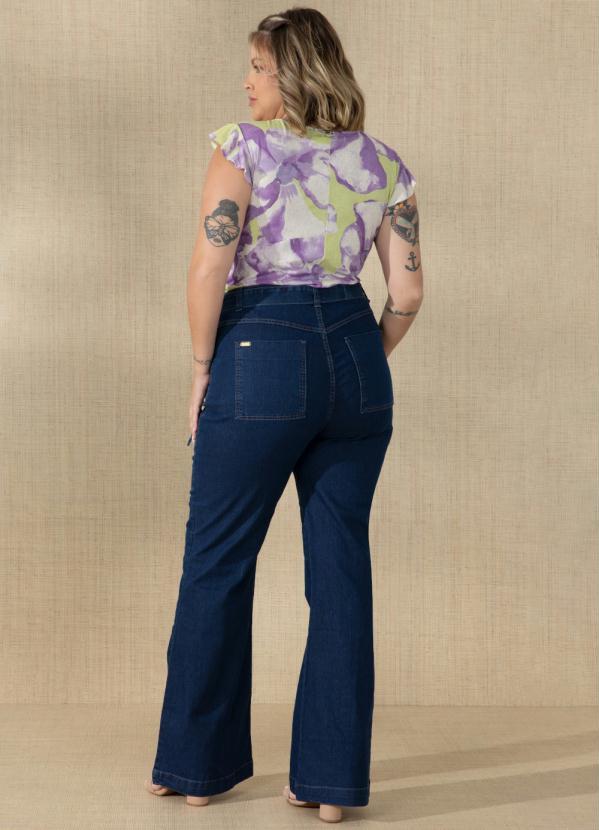 Quintess - Blusa Floral Lima com Babado nas Mangas 2