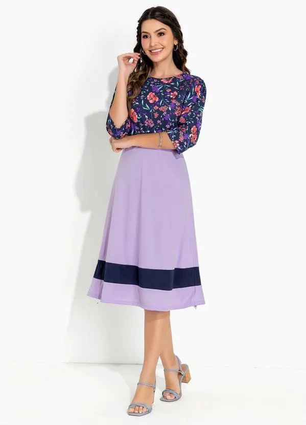 Rosalie - Blusa Floral Marinho com Mangas 3