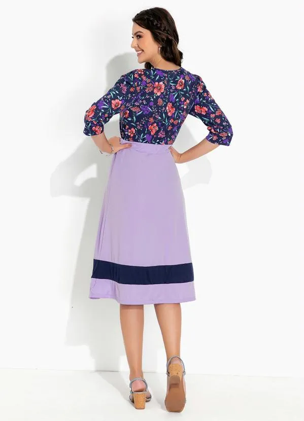 Rosalie - Blusa Floral Marinho com Mangas 4