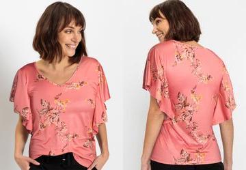 Blusa Floral Rom�ntico em Malha Fria