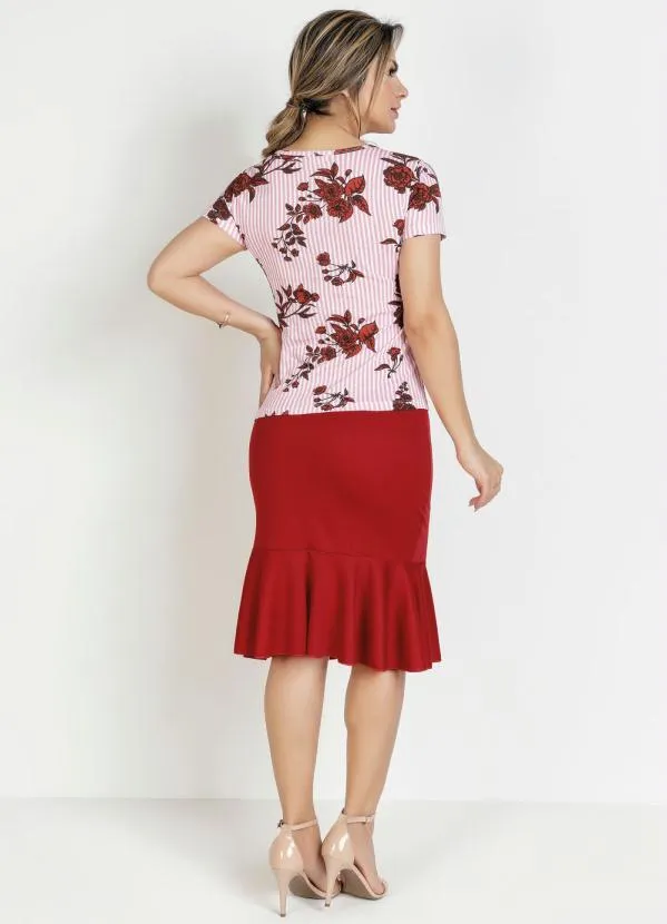 Rosalie - Blusa Floral Rosa com Botões 6