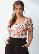 BLUSA (FLORAL SOFT) DECOTE QUADRADO