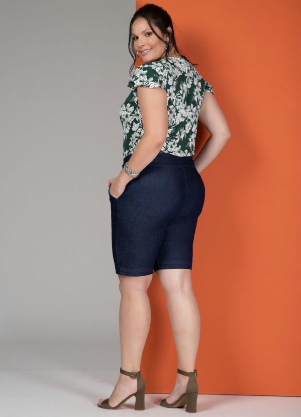 Quintess - Blusa Floral Verde com Decote Vazado 8