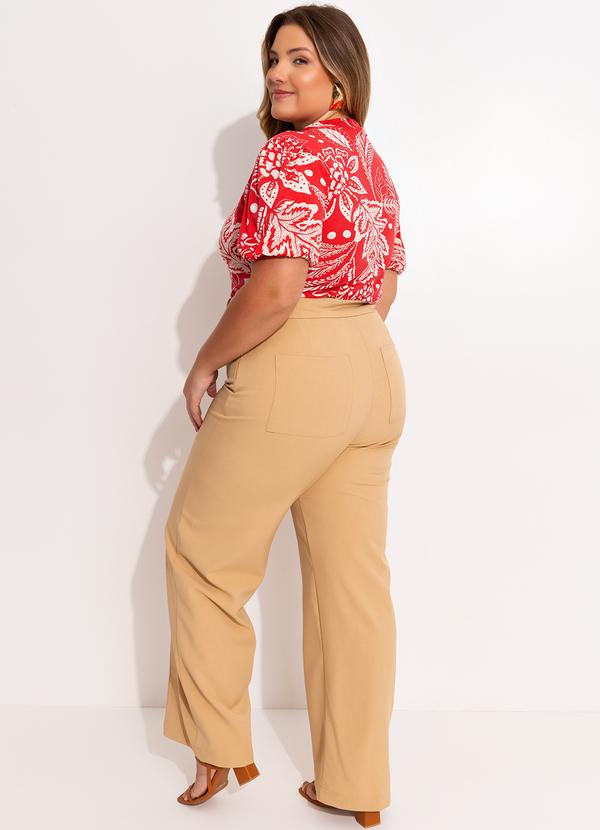 Quintess - Blusa Floral Vermelho em Malha de Viscose 11