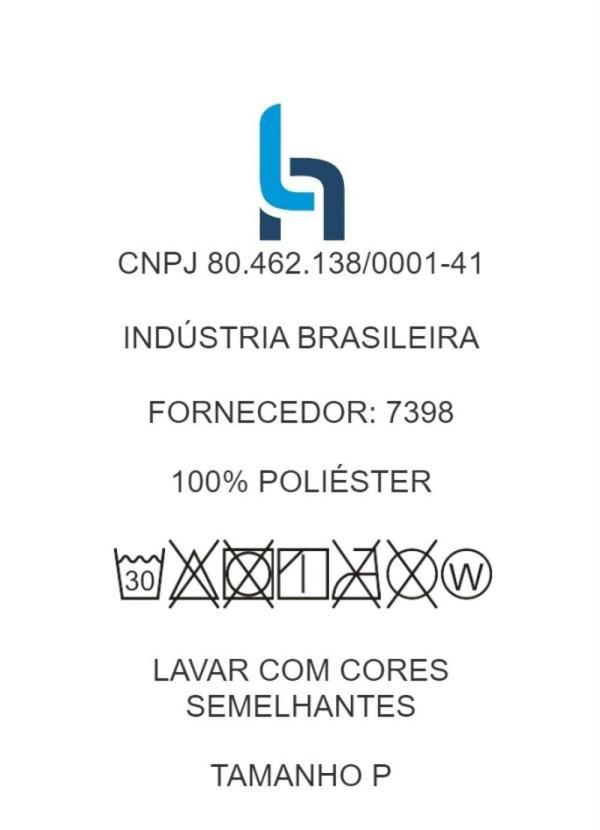 Moda Pop - Blusa Folhagem Azul com Elástico na Barra 10