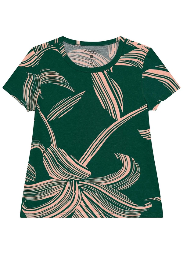 Malwee - Blusa Folhagens Verde Esmeralda
