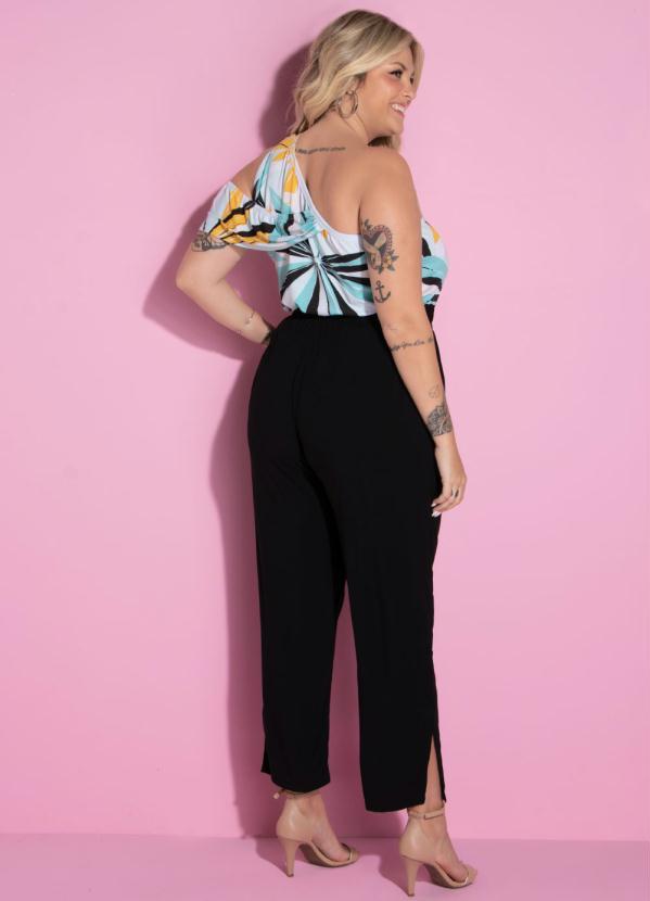 Quintess - Blusa Folhas com Elástico na Manga 8