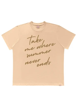 Angel - Blusa Frases Bege - ANGEL