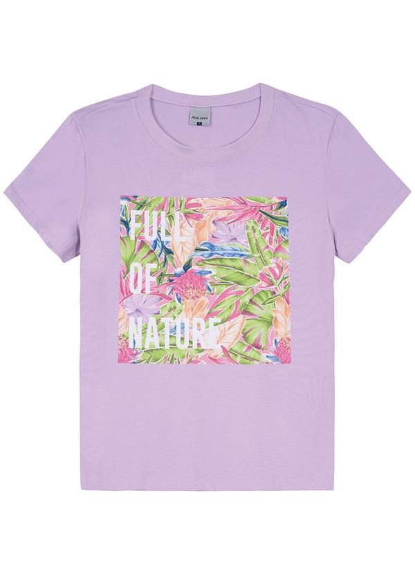 Malwee - Blusa Full Off Nature em Malha Lilás