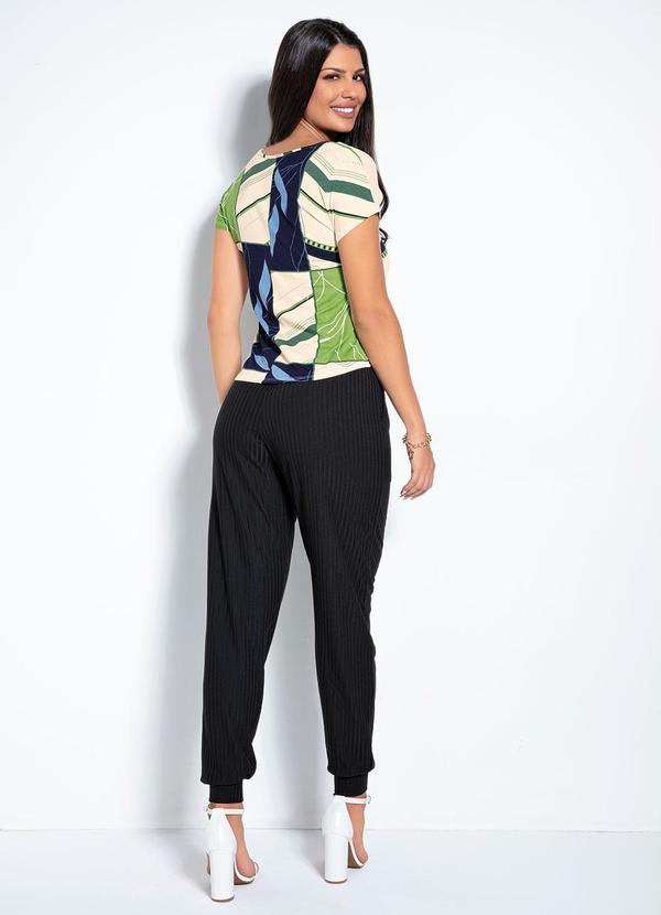 Rovitex - Blusa Geométrica e Folhas Rovitex 8