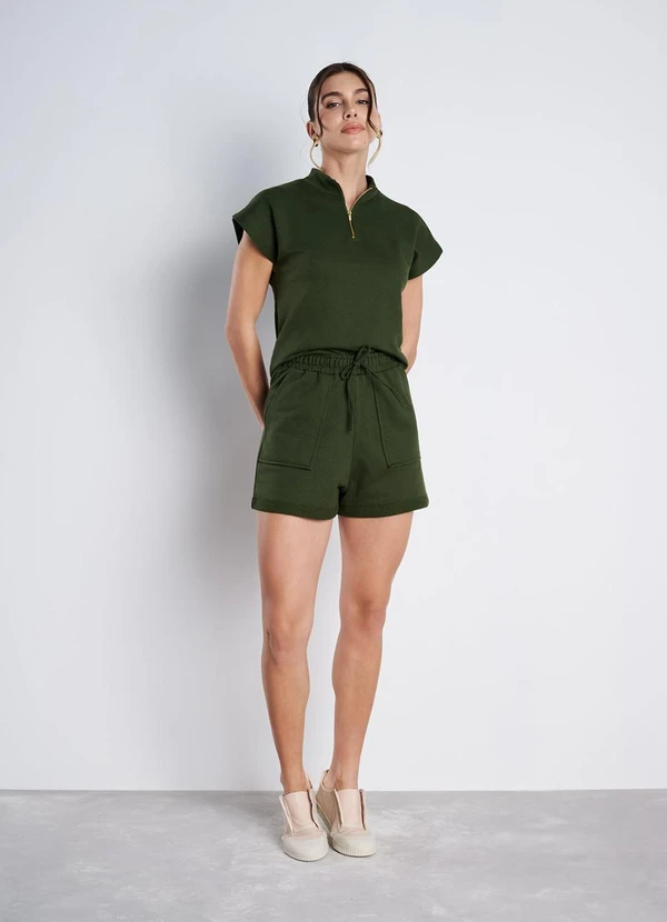 Meu Jeans - Blusa Gola Alta Moletinho Verde Militar 3