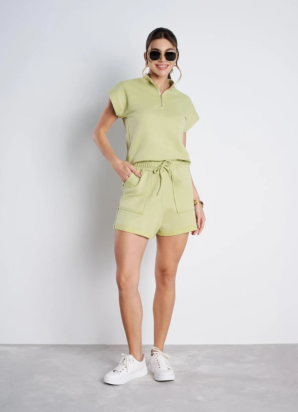 Meu Jeans - Blusa Gola Alta Moletinho Verde Oliva 3