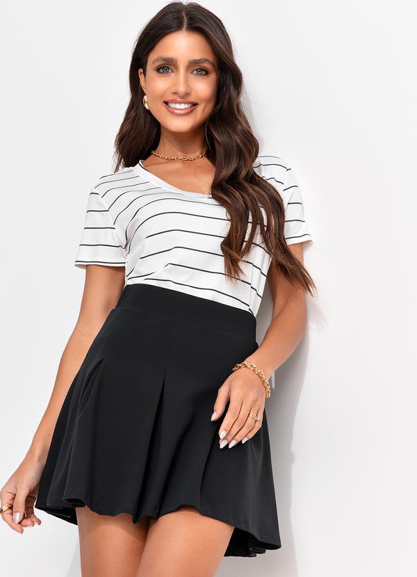 Bimini - Blusa Gola  V Listrado Off White 7