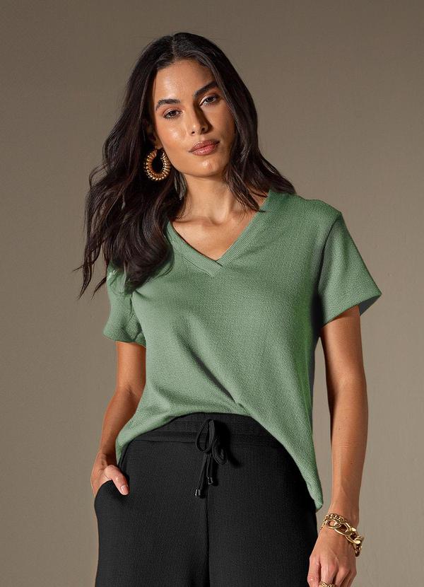 Use Modo - Blusa Gola V Verde
