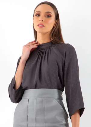 Colcci - Blusa Jacquard Cinza - COLCCI
