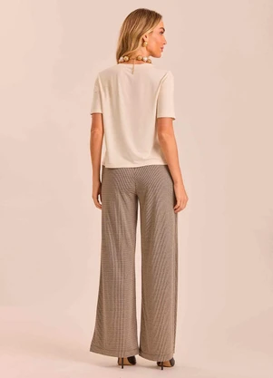 Doce Trama - Blusa Jardim Boho de Manga Curta Branco - DOCE TRAMA