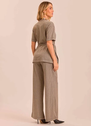 Doce Trama - Blusa Jardim Boho em Jacquard Pied Pool Preto - DOCE TRAMA