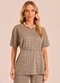 Doce Trama - Blusa Jardim Boho em Jacquard Pied Pool Preto - variação: Preto