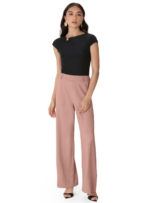 Enfim - Blusa Justa com Argola Preto - ENFIM