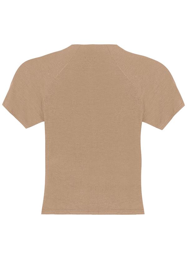 Enfim - Blusa Justa em Malha Viscose Bege 3