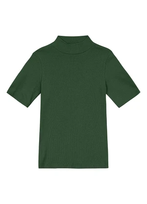 Enfim - Blusa Justa em Ribana Canelada Verde Esmeralda - ENFIM