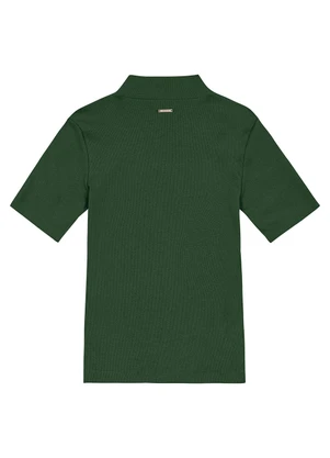Enfim - Blusa Justa em Ribana Canelada Verde Esmeralda - ENFIM