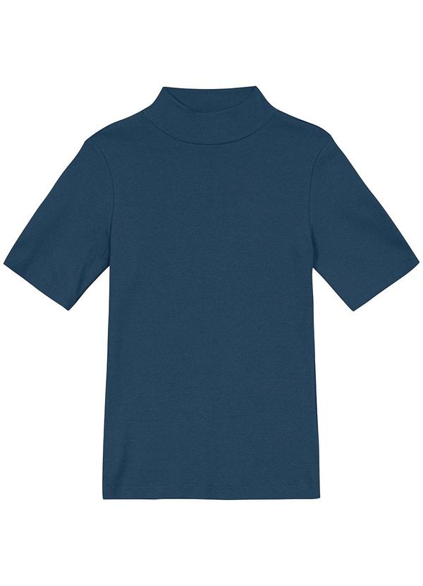 Enfim - Blusa Justa em Ribana Conforto Azul