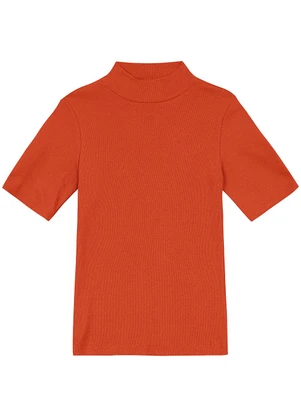 Enfim - Blusa Justa em Ribana Conforto Laranja - ENFIM