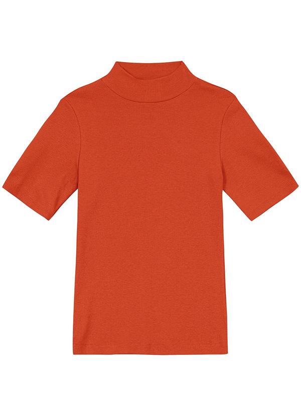 Enfim - Blusa Justa em Ribana Conforto Laranja