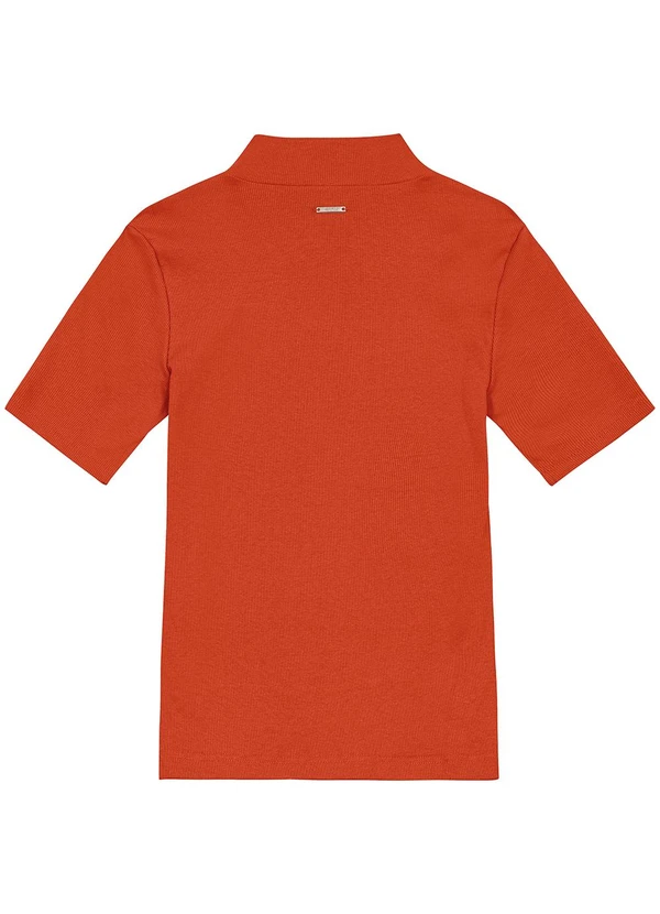 Enfim - Blusa Justa em Ribana Conforto Laranja 2