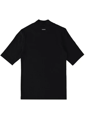 Enfim - Blusa Justa em Ribana Preto - ENFIM