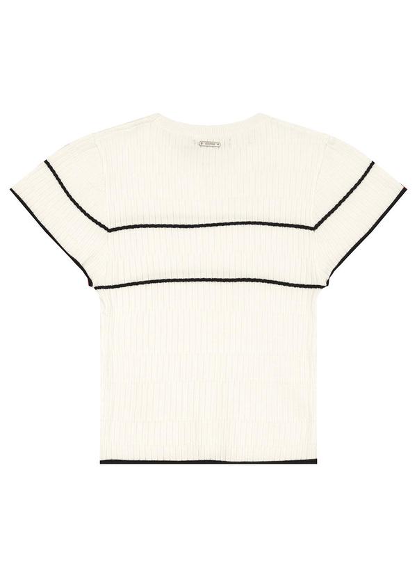 Enfim - Blusa Justa em Tricot Canelado Off White 4
