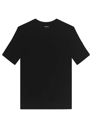 Enfim - Blusa Justa em Tricot Preto - ENFIM
