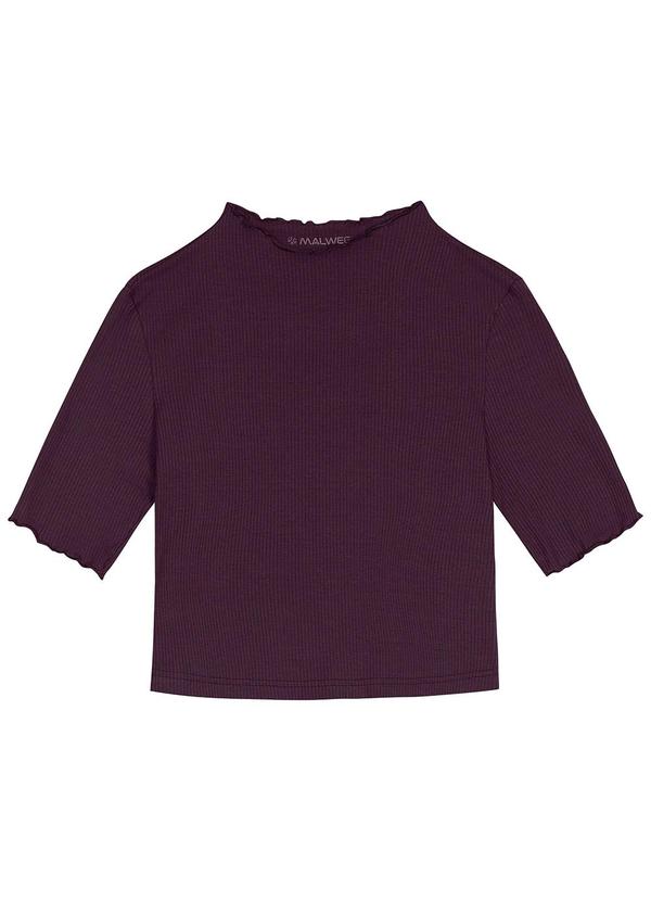 Malwee - Blusa Justa em Viscose Canelada Feminina Roxo