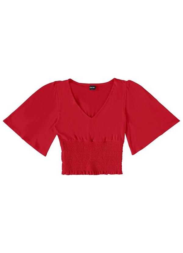 Enfim - Blusa Justa em Viscose Conforto Vermelho 3