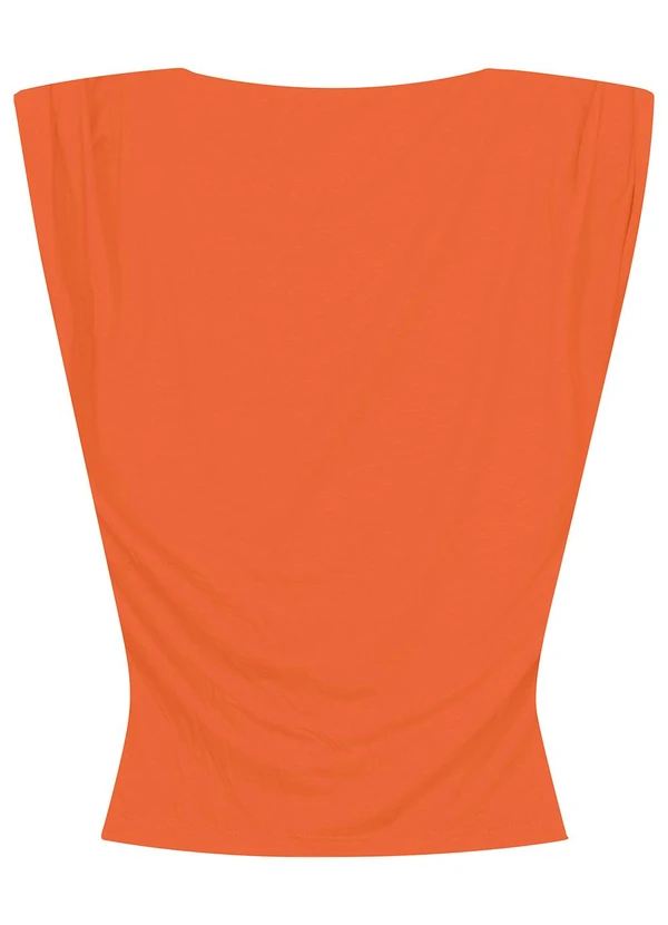 Malwee - Blusa Justa em Viscose Stretch Laranja