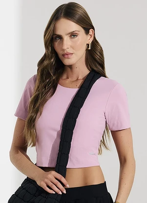 Veev - Blusa Justa Feminina Canelado de Poliamida Roxo - VEEV