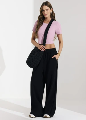 Veev - Blusa Justa Feminina Canelado de Poliamida Roxo - VEEV
