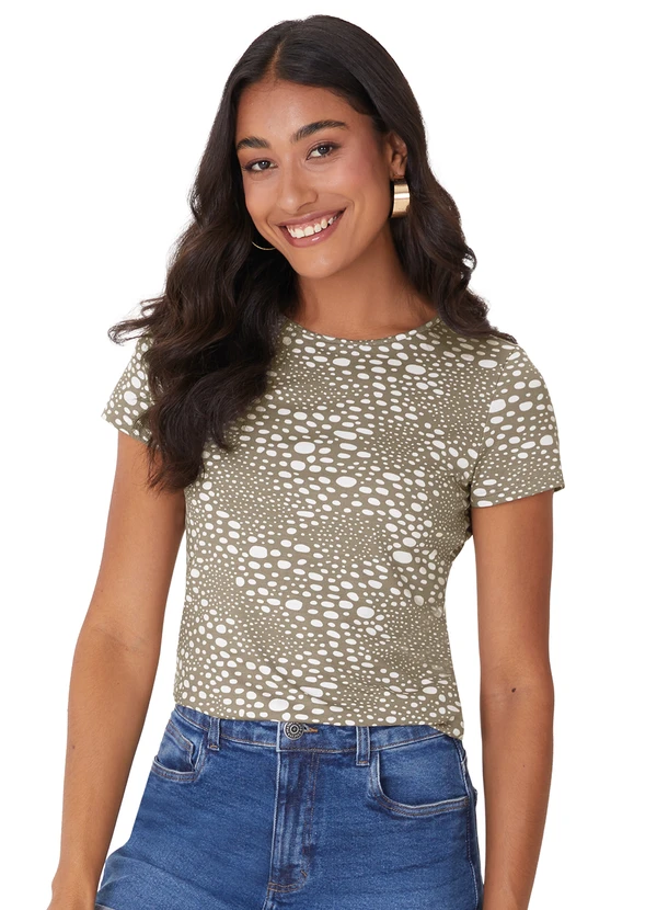 Malwee - Blusa Justa Geométrica Marrom