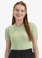 Minty - Blusa Juvenil Feminina em Malha Anarruga Bege - variação: Verde
