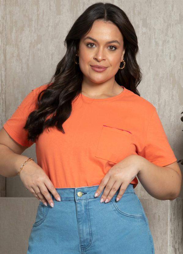 Quintess - Blusa Laranja com Bolso Frontal 7