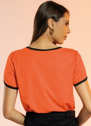 Rosalie - Blusa Laranja com Gota - ROSALIE