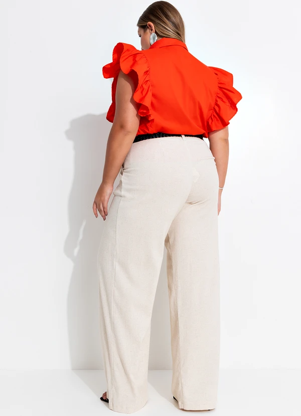 Quintess - Blusa Laranja Escuro em Tricoline 10