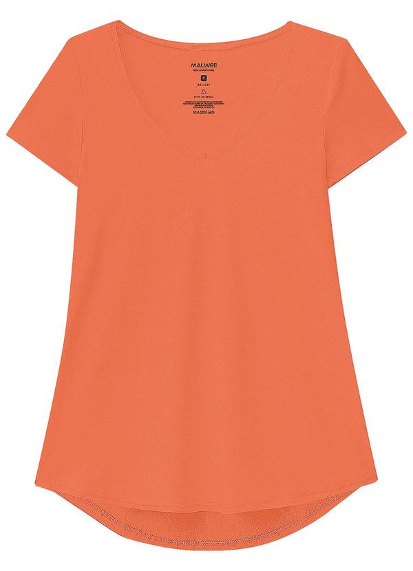 Malwee - Blusa Laranja Mullet em Viscose Conforto