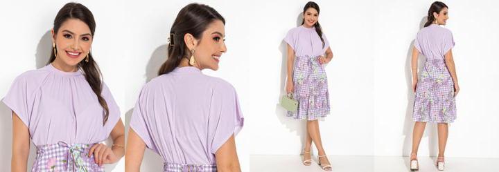 Blusa Lavanda em Malha Crepe