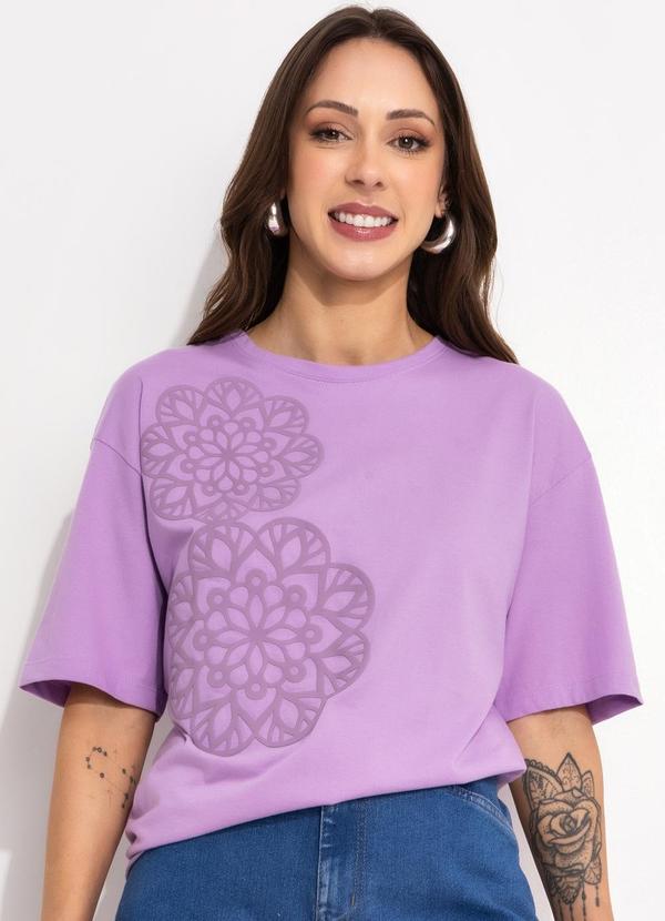 Bimini - Blusa Lavanda em Malha de Algodão
