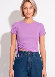 Blusa Lil�s com Amarra��o na Barra
