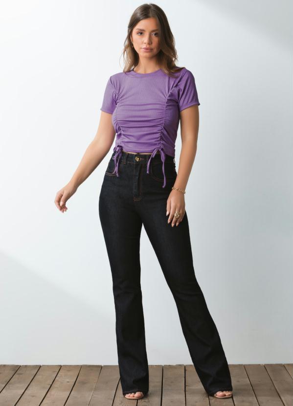 Outlet - Blusa Lilás com Detalhe Ajustável 3