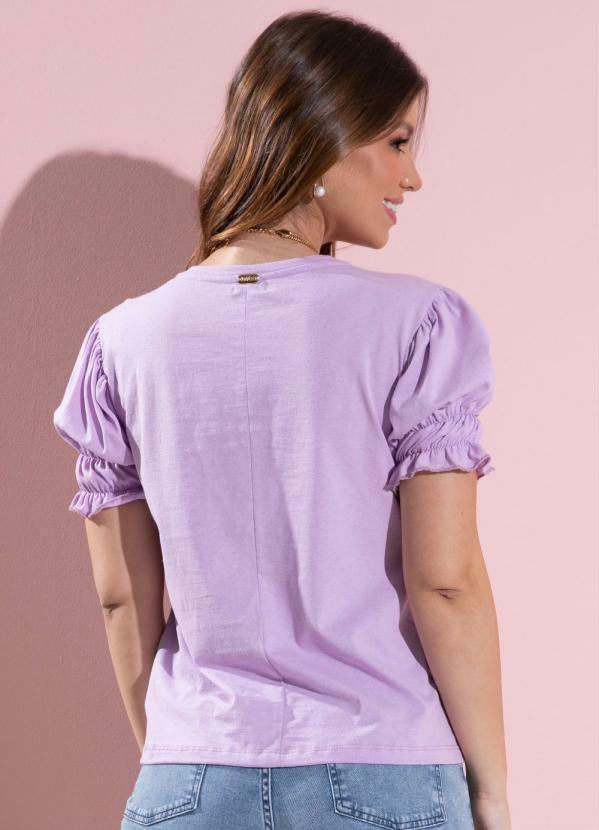 Quintess - Blusa Lilás com Elástico nas Mangas 2
